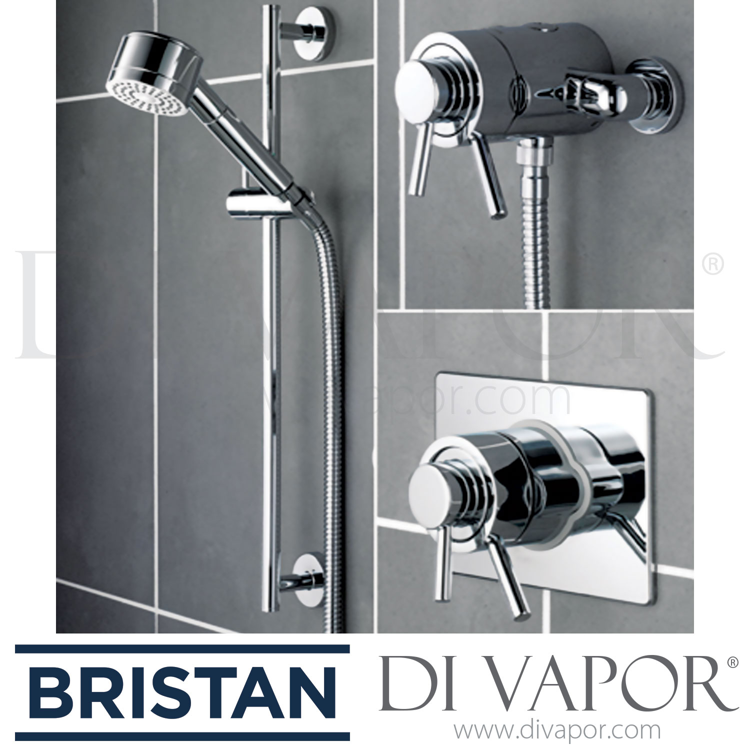 Bristan PM CSHUAR C Prism Thermostatic Shower Valve with Adjustable